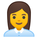 Android Pie; U+1F469 U+200D U+1F4BC; Emoji