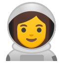 Android Pie; U+1F469 U+200D U+1F680; Emoji