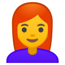 Android Pie; U+1F469 U+200D U+1F9B0; Emoji