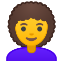 Android Pie; U+1F469 U+200D U+1F9B1; Emoji