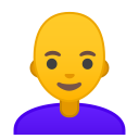 Android Pie; U+1F469 U+200D U+1F9B2; Emoji