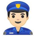 Android Pie; U+1F46E U+1F3FB U+200D U+2642 U+FE0F; Emoji