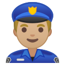 Android Pie; U+1F46E U+1F3FC U+200D U+2642 U+FE0F; Emoji