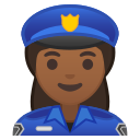 Android Pie; U+1F46E U+1F3FE U+200D U+2640 U+FE0F; Emoji