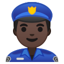 Android Pie; U+1F46E U+1F3FF U+200D U+2642 U+FE0F; Emoji