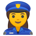 Android Pie; U+1F46E U+200D U+2640 U+FE0F; Emoji
