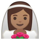 Android Pie; U+1F470 U+1F3FD; Emoji