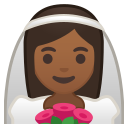 Android Pie; U+1F470 U+1F3FE; Emoji