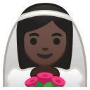 Android Pie; U+1F470 U+1F3FF; Emoji