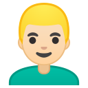 Android Pie; U+1F471 U+1F3FB U+200D U+2642 U+FE0F; Emoji