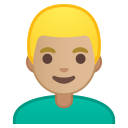 Android Pie; U+1F471 U+1F3FC U+200D U+2642 U+FE0F; Emoji