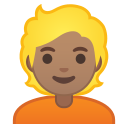 Android Pie; U+1F471 U+1F3FD; Emoji