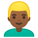 Android Pie; U+1F471 U+1F3FE U+200D U+2642 U+FE0F; Emoji