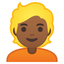 Android Pie; U+1F471 U+1F3FE; Emoji