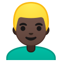 Android Pie; U+1F471 U+1F3FF U+200D U+2642 U+FE0F; Emoji