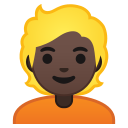 Android Pie; U+1F471 U+1F3FF; Emoji