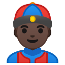 Android Pie; U+1F472 U+1F3FF; Emoji