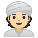 Android Pie; U+1F473 U+1F3FB; Emoji