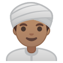 Android Pie; U+1F473 U+1F3FD U+200D U+2642 U+FE0F; Emoji