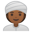 Android Pie; U+1F473 U+1F3FE U+200D U+2640 U+FE0F; Emoji