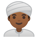 Android Pie; U+1F473 U+1F3FE U+200D U+2642 U+FE0F; Emoji