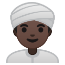 Android Pie; U+1F473 U+1F3FF U+200D U+2642 U+FE0F; Emoji
