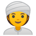 Android Pie; U+1F473 U+200D U+2640 U+FE0F; Emoji