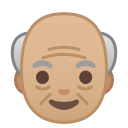 Android Pie; U+1F474 U+1F3FC; Emoji