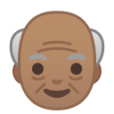 Android Pie; U+1F474 U+1F3FD; Emoji