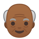 Android Pie; U+1F474 U+1F3FE; Emoji