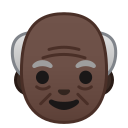 Android Pie; U+1F474 U+1F3FF; Emoji