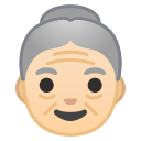 Android Pie; U+1F475 U+1F3FB; Emoji