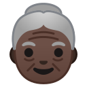 Android Pie; U+1F475 U+1F3FF; Emoji