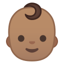 Android Pie; U+1F476 U+1F3FD; Emoji