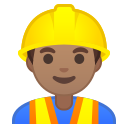 Android Pie; U+1F477 U+1F3FD U+200D U+2642 U+FE0F; Emoji
