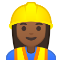 Android Pie; U+1F477 U+1F3FE U+200D U+2640 U+FE0F; Emoji