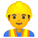 Android Pie; U+1F477 U+200D U+2642 U+FE0F; Emoji