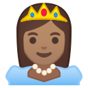 Android Pie; U+1F478 U+1F3FD; Emoji