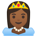 Android Pie; U+1F478 U+1F3FE; Emoji