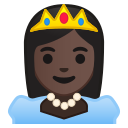 Android Pie; U+1F478 U+1F3FF; Emoji