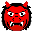 Android Pie; U+1F479; japanischer Oger Emoji