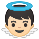Android Pie; U+1F47C U+1F3FB; Emoji