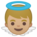 Android Pie; U+1F47C U+1F3FC; Emoji