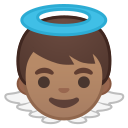 Android Pie; U+1F47C U+1F3FD; Emoji