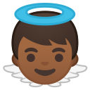 Android Pie; U+1F47C U+1F3FE; Emoji