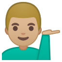 Android Pie; U+1F481 U+1F3FC U+200D U+2642 U+FE0F; Emoji