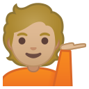 Android Pie; U+1F481 U+1F3FC; Emoji