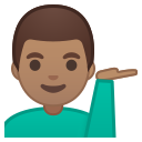 Android Pie; U+1F481 U+1F3FD U+200D U+2642 U+FE0F; Emoji