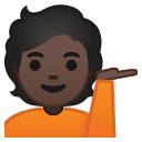 Android Pie; U+1F481 U+1F3FF; Emoji