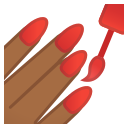 Android Pie; U+1F485 U+1F3FE; Emoji